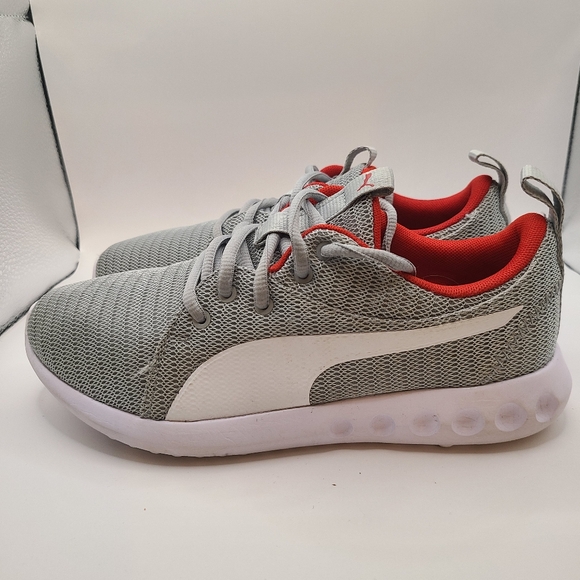 PUMA Carson 2 Gray/Red Sneakers 6Y - Picture 3 of 8